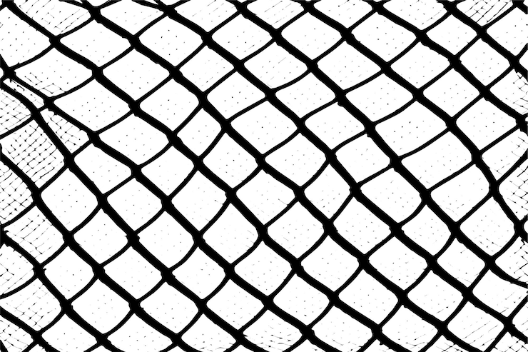 Vektör vector illustration of a net outlined in black with a textured appearance isolated on a white
