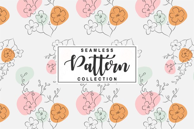 Vector illustration of a seamless Geometric floral pattern with cute backgrounds