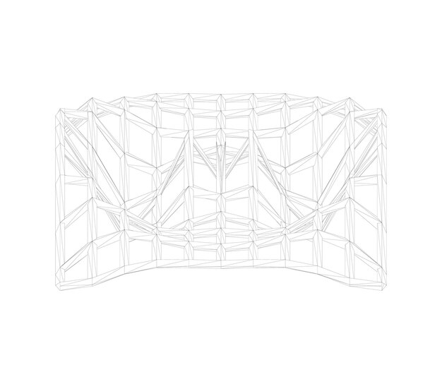 Vector illustration of Abstract Volumetric Meshe