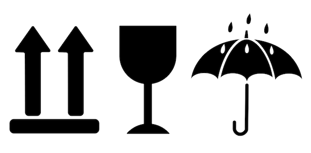 vector illustration of an umbrella cup and arrows on a transparent background