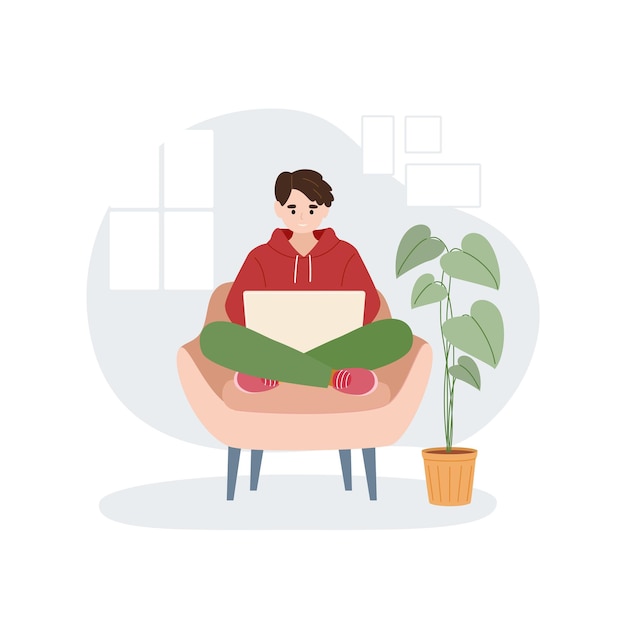 Vector illustration of boy