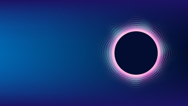 vector illustration of circle sphere on blue background