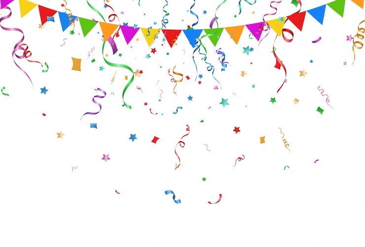 Vektör vector illustration of falling confetti