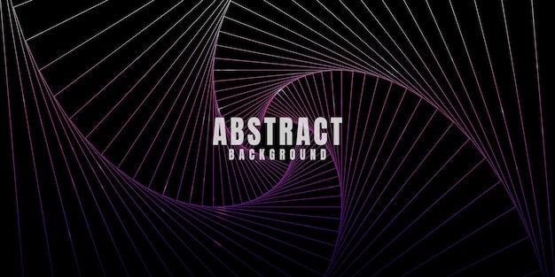 Vector illustration of geometric line art Spiral line abstract background