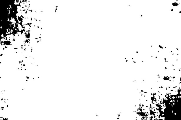 vector illustration of monochrome abstract distressed overlay grunge texture on a white background