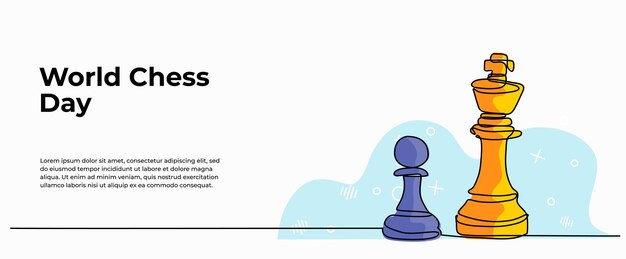 Vector illustration of progress from pawn to king in chessModern flat in continuous line style
