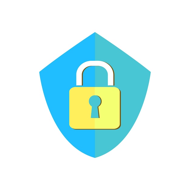 vector illustration of shield safety icon.