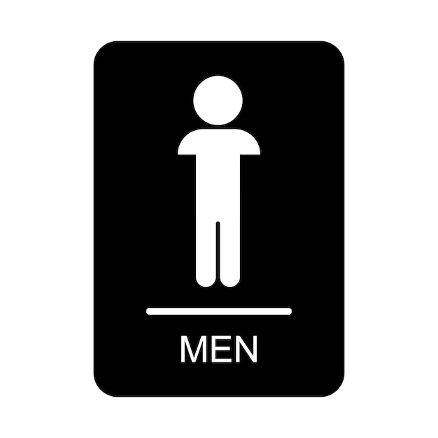 Vector illustration of the toilet sign for men