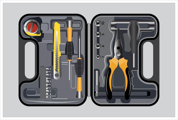Vector illustration Tool box for plumbing work