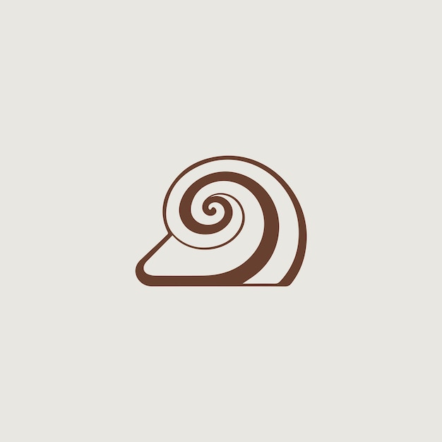 vector image of a simple logo that uses a snail as a symbol