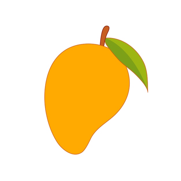vector image of a summer mango fruit