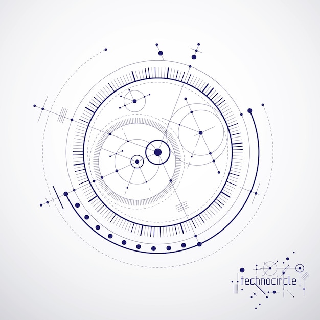 Vector industrial and engineering background, future technical plan. Abstract blueprint of mechanism, mechanical scheme.