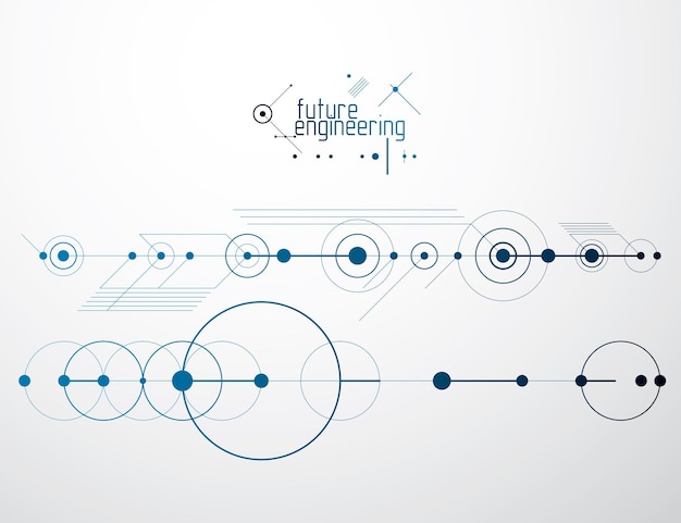 vector industrial and engineering background, future technical plan. abstract blueprint of mechanism, mechanical scheme.