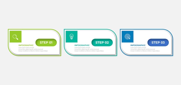 vector infographic design template with 3 options or steps