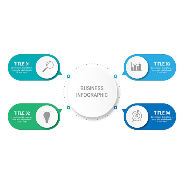 Vector infographic design template with 4 options or steps
