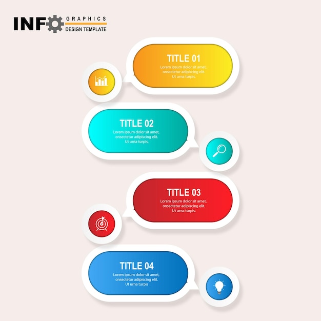 Vector infographic design template with 4 options or steps