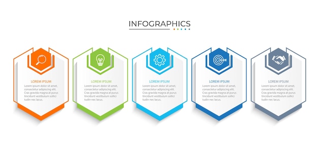 Vector Infographic label design template with icons and 4 options or steps
