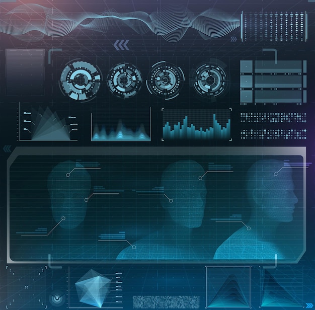 Vector interface set medical examination of a man