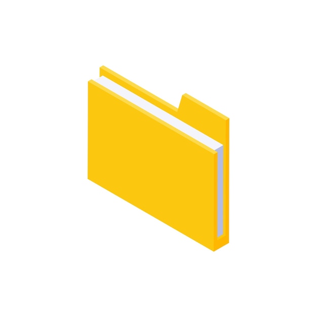vector isometric illustration of data folder icon