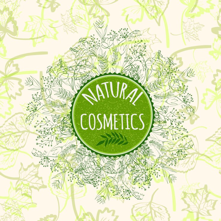 Vektör vector label for natural cosmetic products
