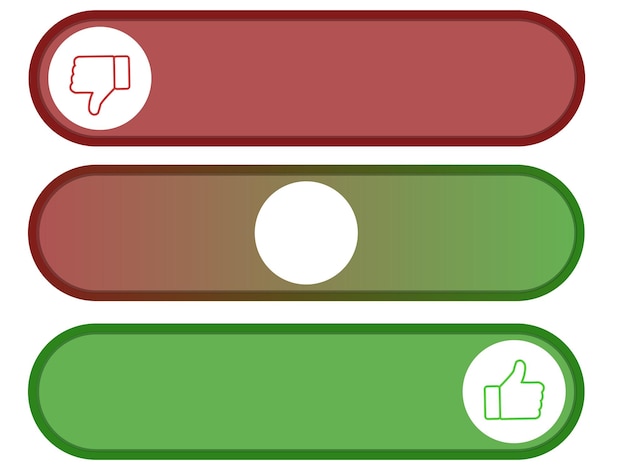 vector like dislike button for animation on white background vector button for animation icon on whi