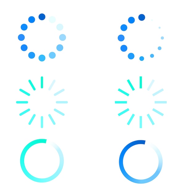 Vector Loading circles set