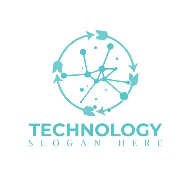 vector logo for technology biotechnology internetartificial intelligence and computer