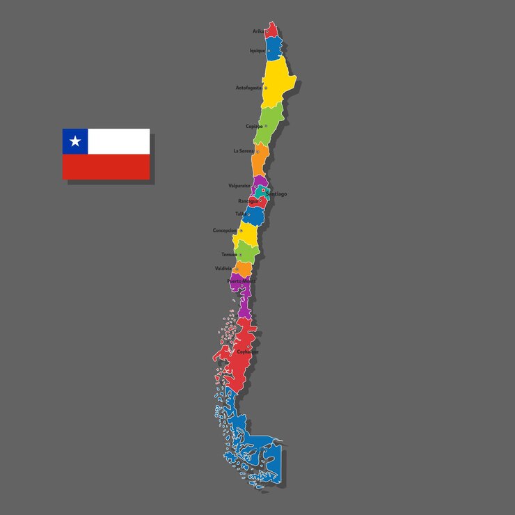Vector map of Chile