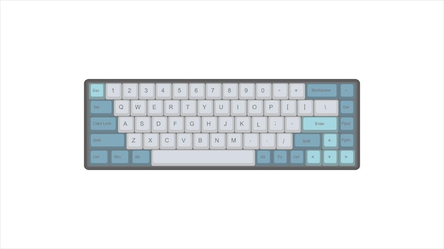 Vector Mechanical keyboard gaming with retro vintage PBT keycaps 68 layout