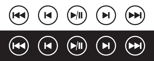 vector media player buttons symbol