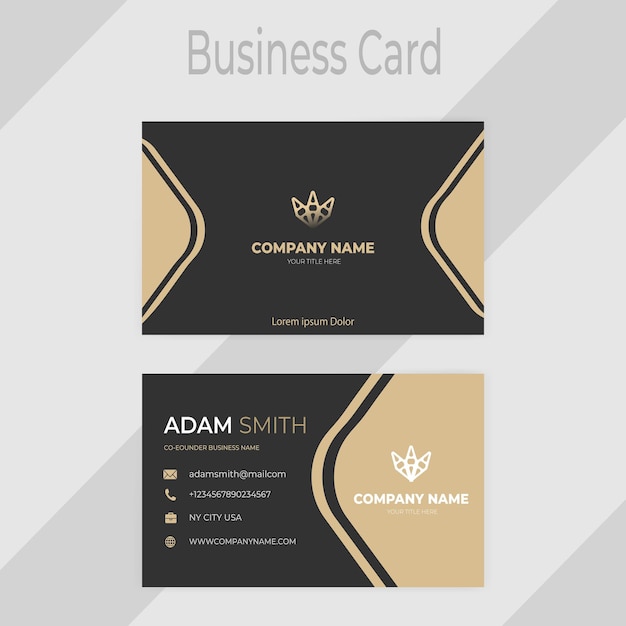 Vector modern business card template for your project