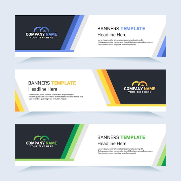 vector modern set of colorful abstract banners for card and banner needs vector illustration