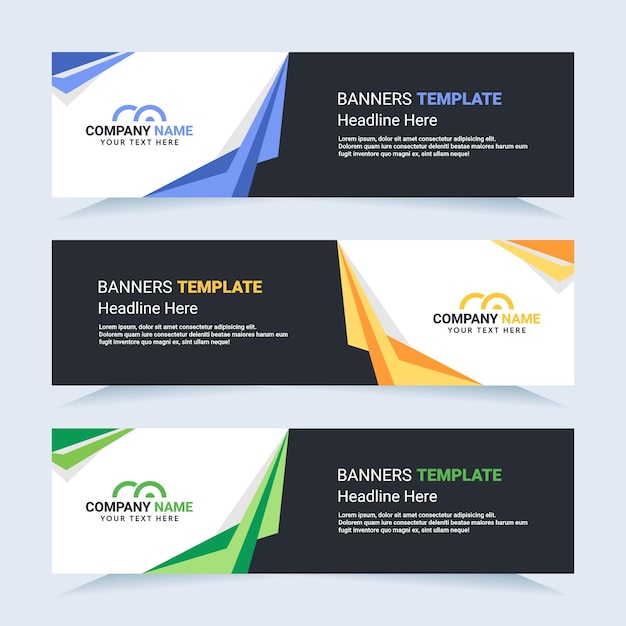 vector modern set of colorful abstract banners for card and banner needs vector illustration