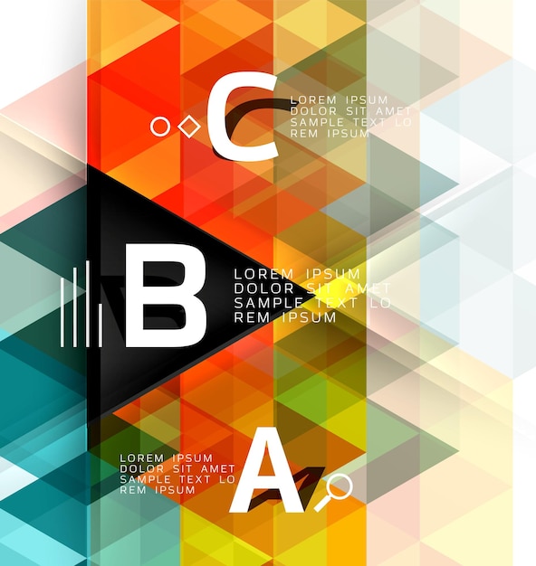 Vector modern triangle abstract background