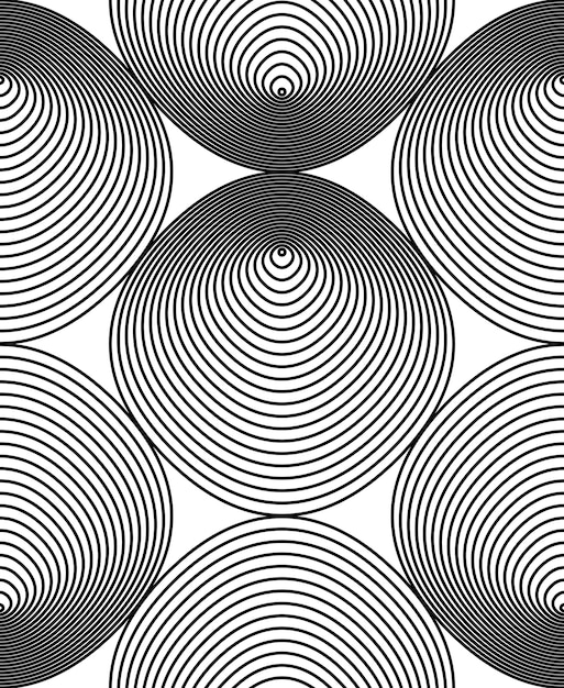 Vector monochrome stripy endless pattern, art continuous geometric background with graphic lines.