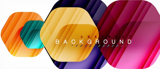 vector multicolored hexagons geometric abstract background