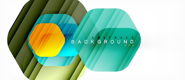 vector multicolored hexagons geometric abstract background