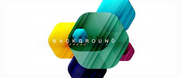 vector multicolored hexagons geometric abstract background