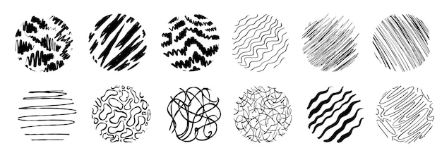 Vector Naive Doodle Patterns Design elements for social media posts