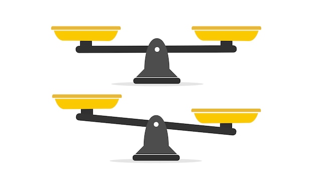 Vector of set of different scales in a flat style on white. Stock vector