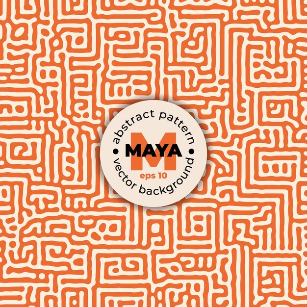 Vector orange texture. Ethnic motives. Stylized abstract background. Surface design.