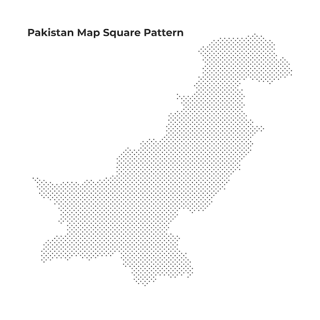Vector Pakistan Map with Dot Pattern Isolated on Light Background