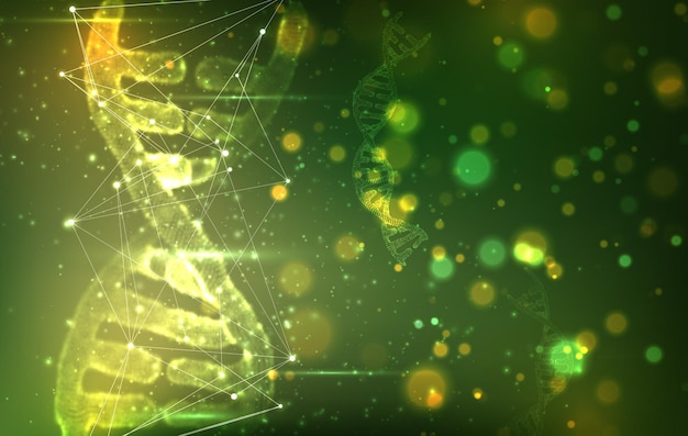 vector part of the human dna 3d triangular abstract style