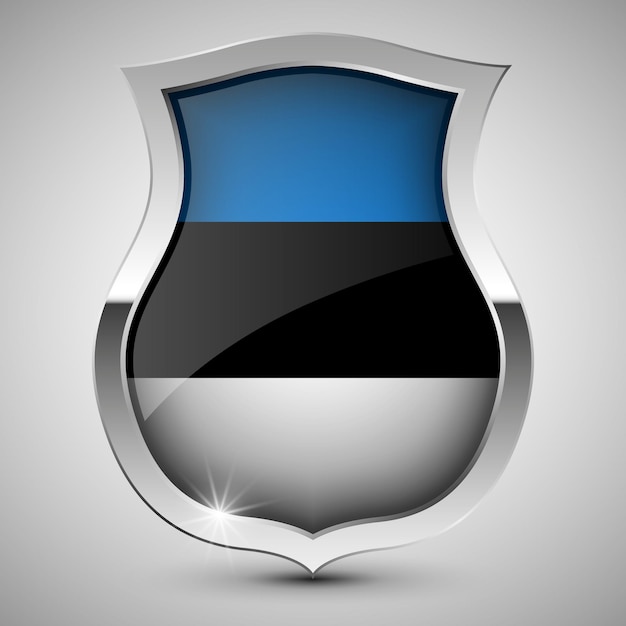 Vector Patriotic shield with flag of Estonia An element of impact for the use you want to make of it
