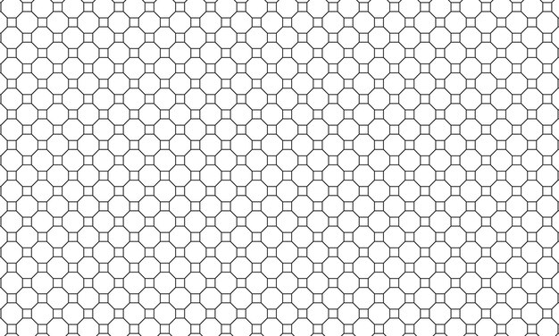 Vector pattern made with outlined hexagons