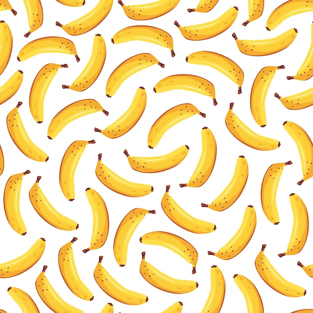 Vector pattern with banana Bright and summery texture