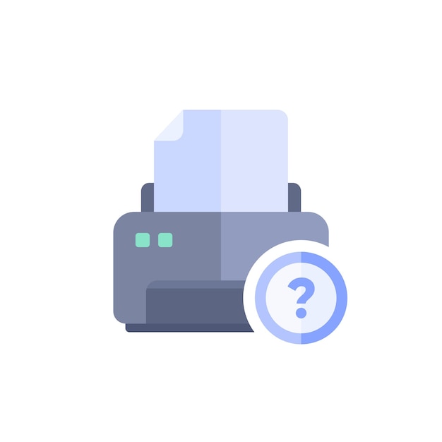 vector printer icon in flat design