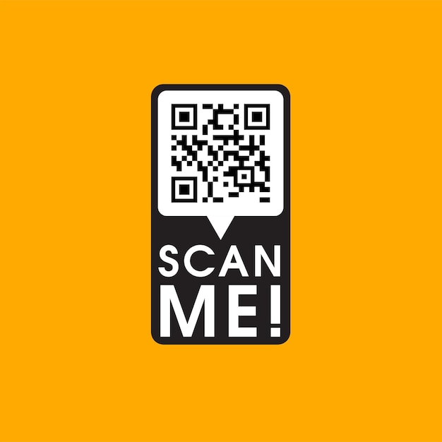 Vector qr code template scan me qr code