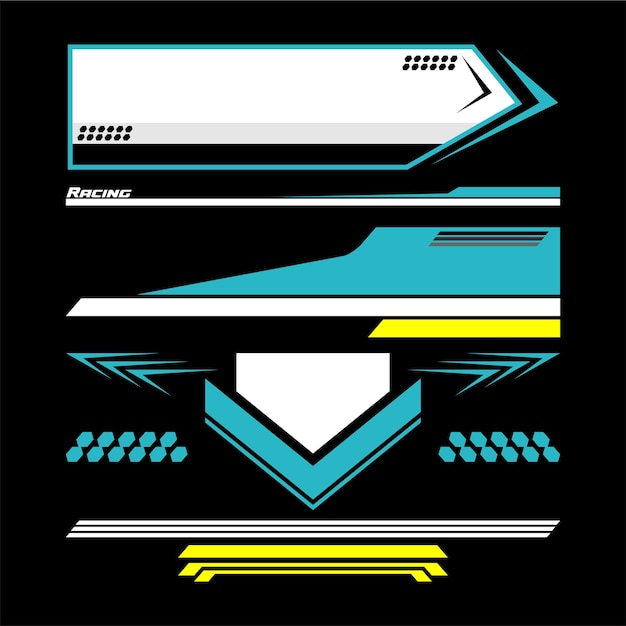 Vector racing wrap background graphic for motorsports car decals