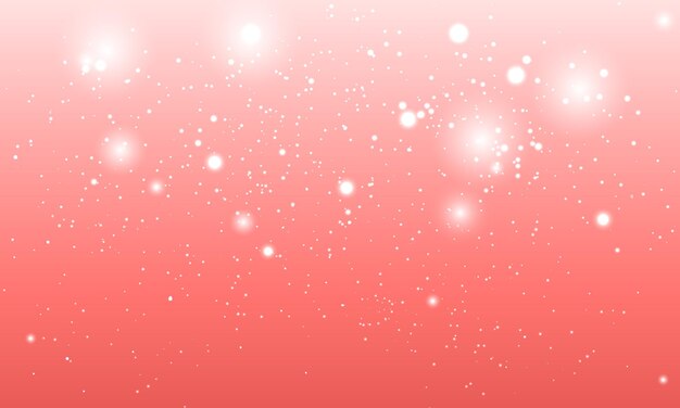 Vector red background with glowing sparkle bokeh